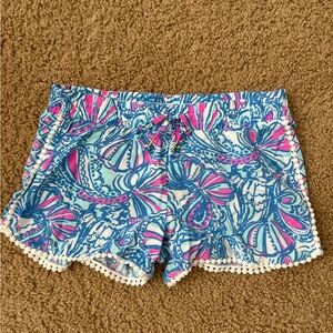 Lilly Pulitzer Blue and Pink Patterned Shorts